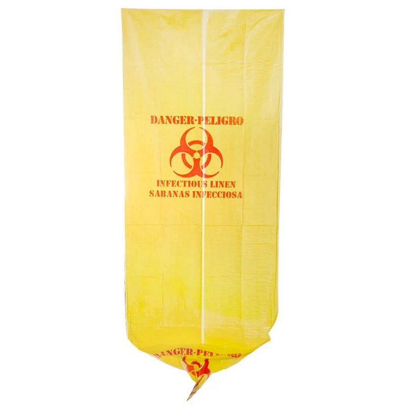 I.B.S. Solutions (Pitt Plastics) Infectious Linen Bag Biohazard Symbol / Infectious Linen 44 gal. Yellow 37 X 50 Inch (10/CS) 