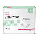 McKesson Super Moderate Absorbency Incontinence Underwear, Large (Case of 72)