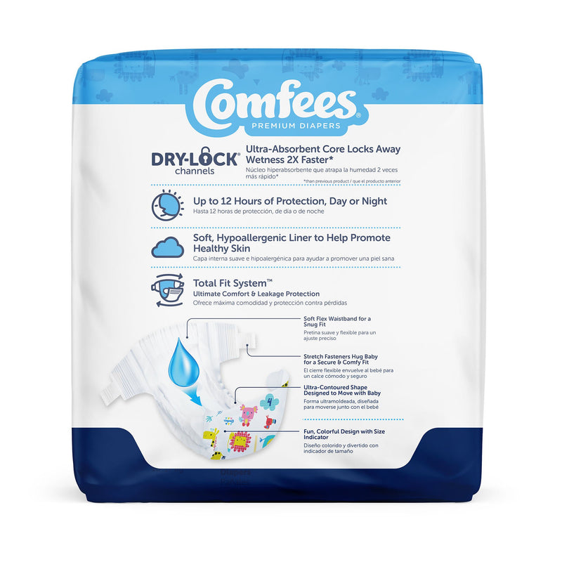 Attends Comfees Premium Baby Diapers, Tab Closure, Kid Design, Size 4 (31/BG)