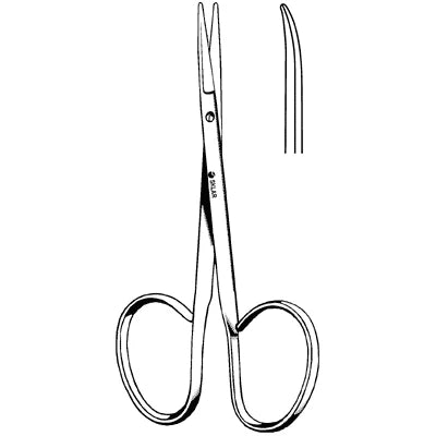 Sklar Ribbon Utility Scissors - 4", Curved, Blunt/Blunt - 47-1247