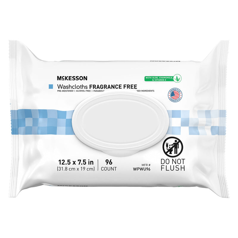 McKesson Fragrance Free Personal Cleansing Wipe, Nonflushable (Case of 576)