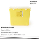 McKesson Brand McKesson Prevent Sharps Container, 8 Gallon, 13-1/2 x 17-3/10 x 13 Inch (9/CS) 
