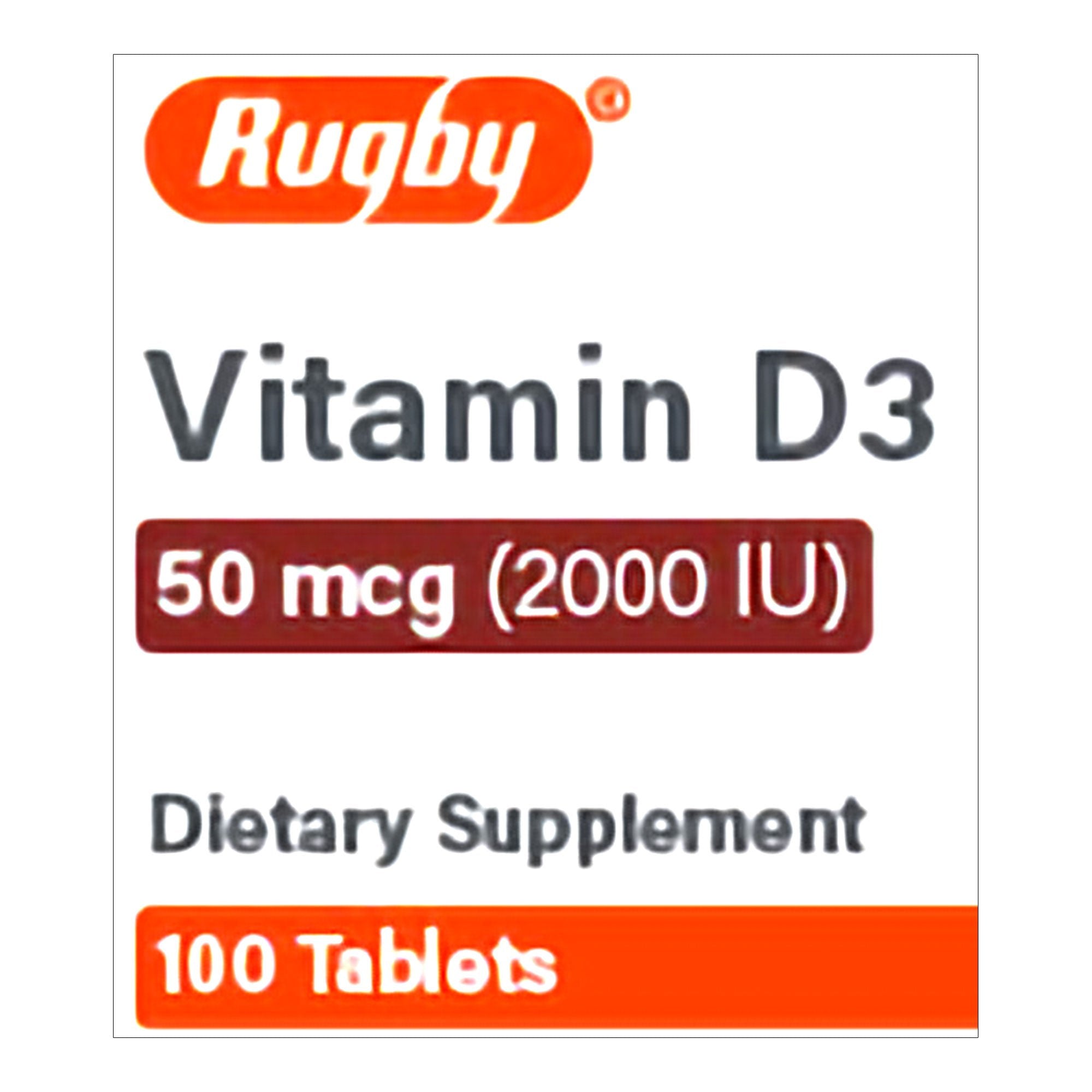 Vitamin Supplement Vitamin D3 50 mcg Strength Tablet 100 per Bottle 