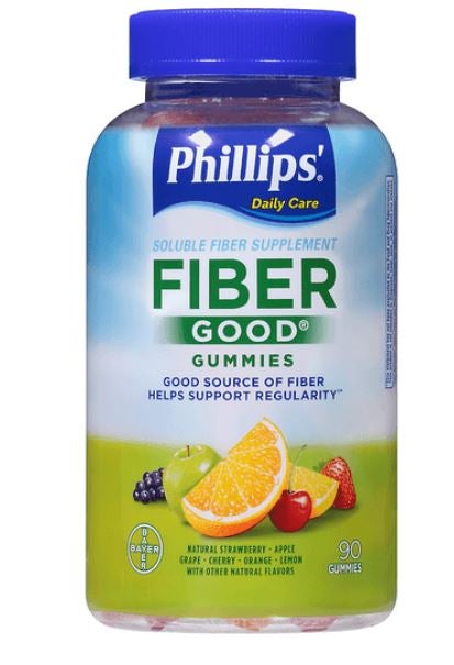 Fiber Supplement Phillips' Fiber Good Assorted Flavors Gummies 90 per Bottle 4 Gram Strength Fiber