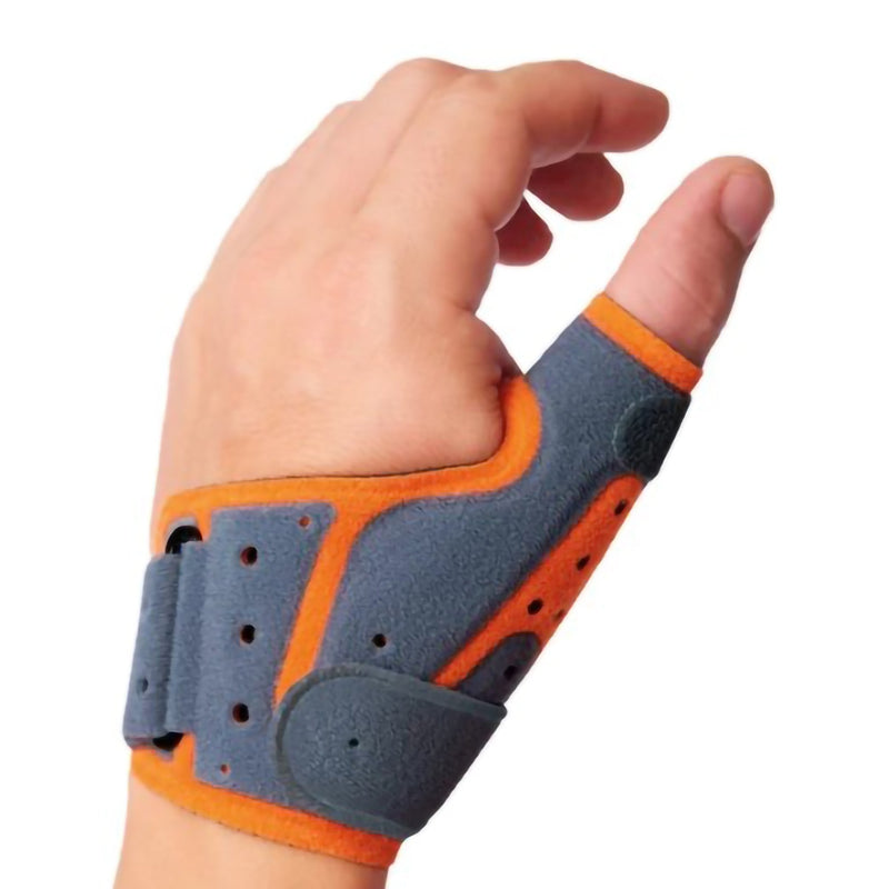 3 Point Products Thumb Brace Orliman Adult Medium / Large Hook and Loop Thumb Gray / Orange 