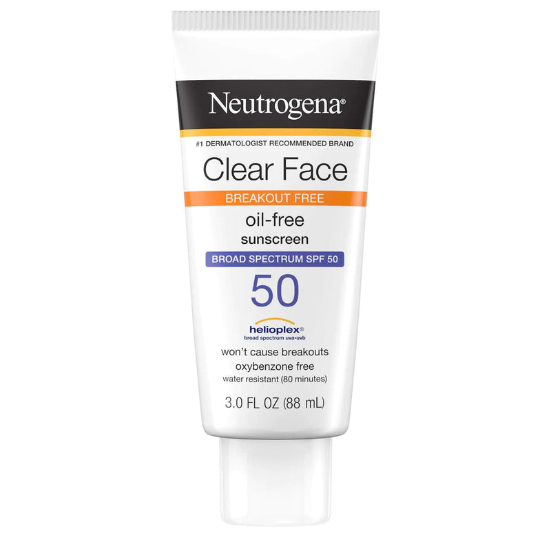 Neutrogena Clear Face Oil-Free Sunscreen, SPF 50 (Each)