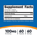 Dietary Supplement nutricost COQ10 100 mg Strength Capsule 60 Per Bottle (Case of 720)