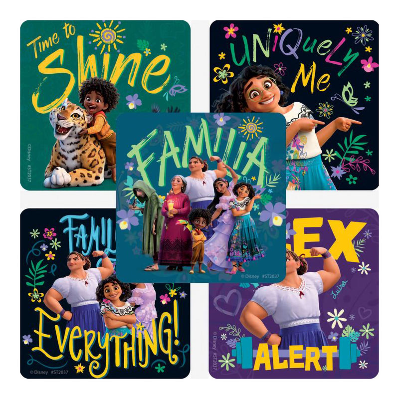 Sticker SmileMakers 100 per Box Encanto Familia 2-1/2 X 2-1/2 Inch