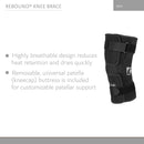 Ossur Rebound Wraparound / Open Patella Hinged Knee Brace, Extra Large 