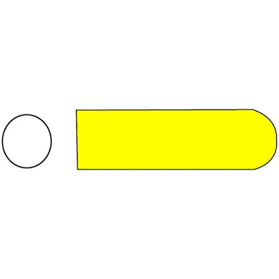 SklarTip Non-Vented Instrument Protectors - 25mm x 5mm, Yellow - 96-1502 