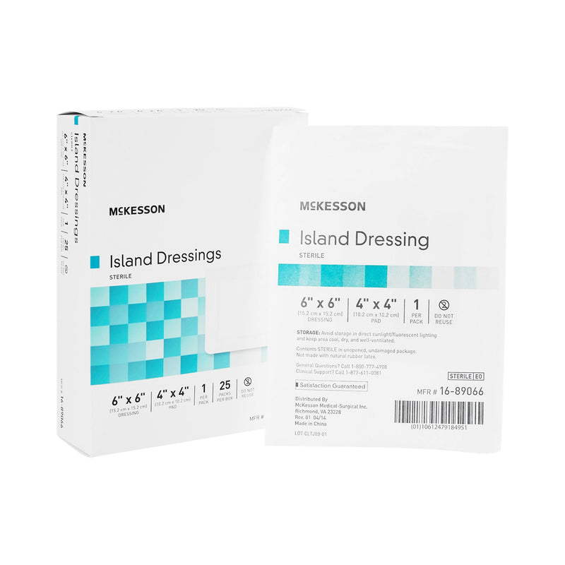 McKesson Adhesive Dressing, 6 x 6 Inch (Case of 100)