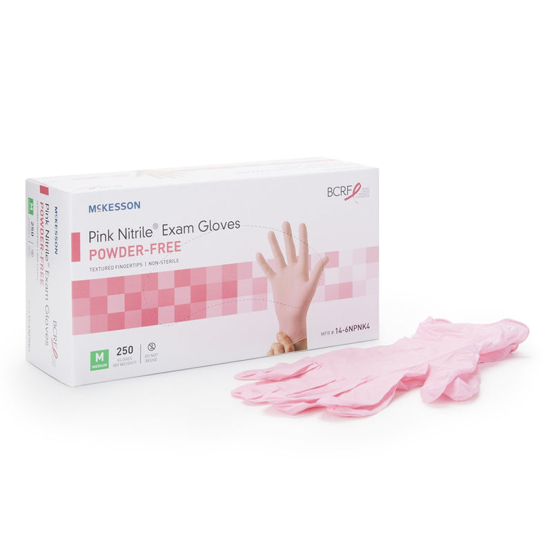 McKesson Brand McKesson Pink Nitrile Exam Glove, Medium, Pink (2500/CS) 