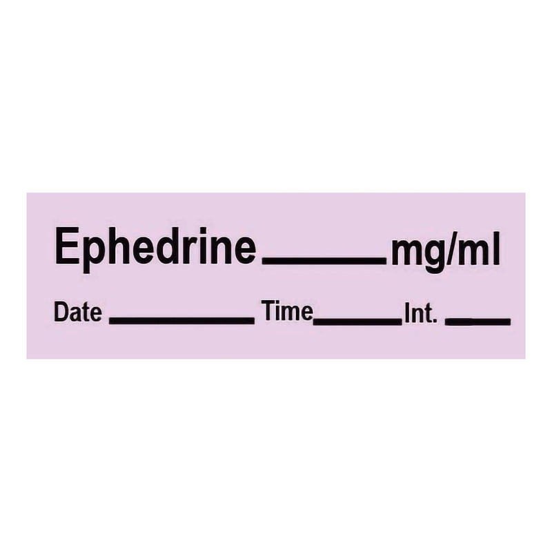 Timemed Drug Label, EPHEDrine_mg/mL Date_Time_In_ (Roll of 333)