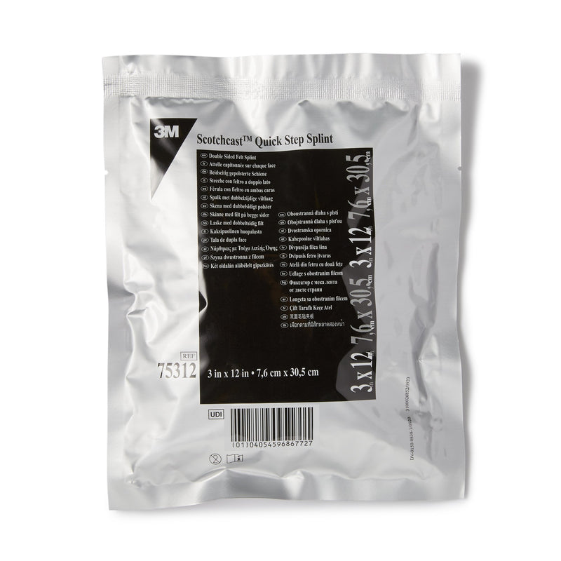 3M Scotchcast Quick Step Double Sided Felt Padded Splint, 3 x 12 Inch (Case of 10)