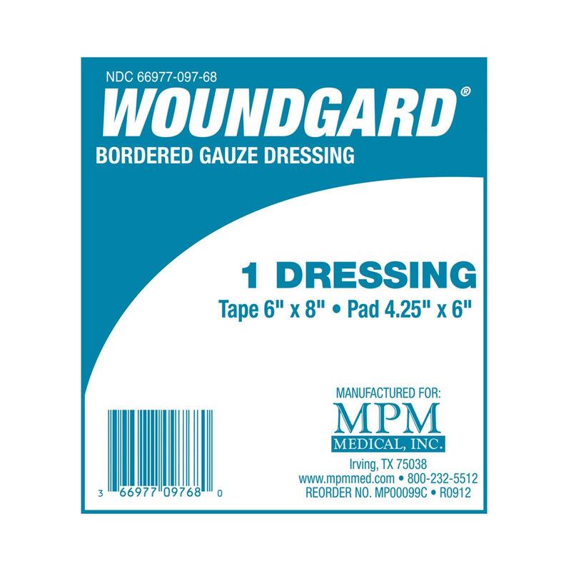 WoundGard White Adhesive Dressing, 6 x 8 Inch (Case of 120)