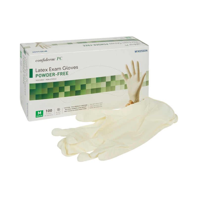 McKesson Brand McKesson Confiderm Latex Exam Glove, Medium, Ivory (1000/CS) 