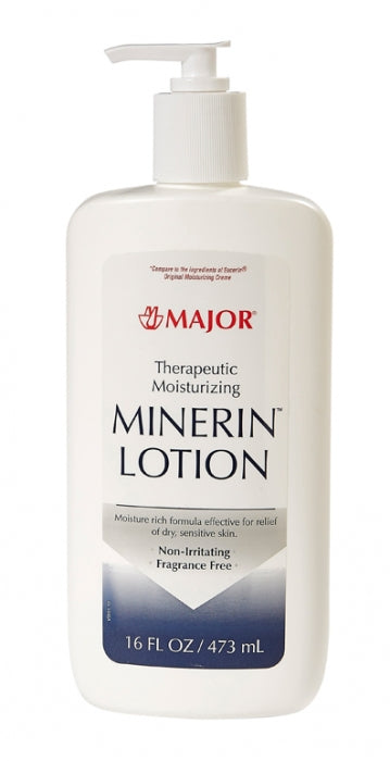 Major Pharmaceuticals Hand and Body Moisturizer Minerin 16 oz. Pump Bottle Unscented Lotion 