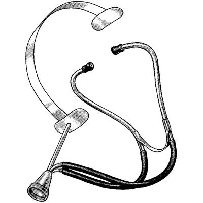 Sklar DeLee-Hillis Obstetrical Stethoscope With Metal Headband and Rigid Arm (Chrome Plated) - 06-1301