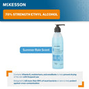 McKesson Premium Hand Sanitizer, 70% Alcohol Gel, 8 oz Bottle, Summer Rain Scent (Case of 24)