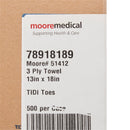 McKesson Brand McKesson Nonsterile White / Blue Cartoon Toes Procedure Towel, 13 x 18 Inch (500/CS) 