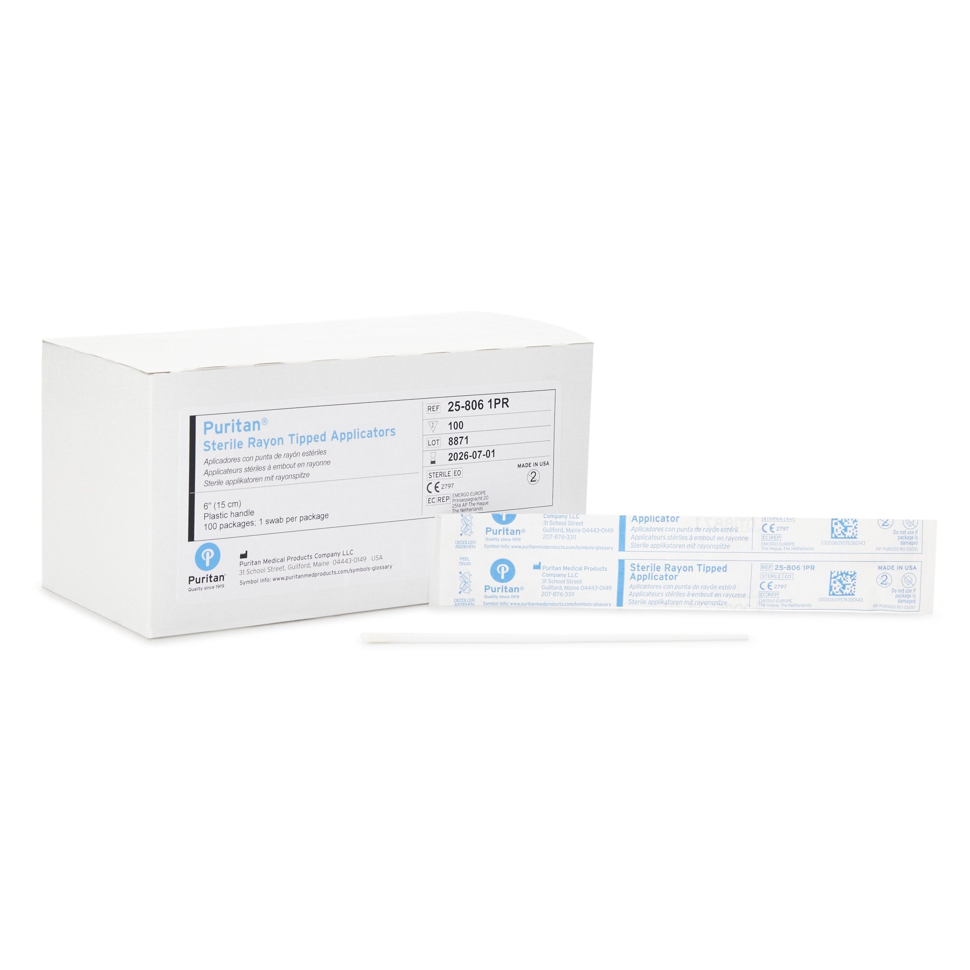 Puritan Medical Products Puritan Specimen Collection Swab, 6-Inch Length (1000/CS) 