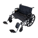 Dynarex Bariatric HD Wheelchair with Elevating Leg Rest  30" × 20"