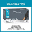 CareStock Nitrile Exam Glove, Extra Large, Black (2300/CS) 