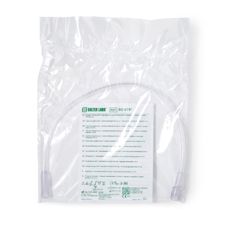 Salter Labs Concentrator Humidifier Adapter Tubing, 15 Inches (Case of 50) 