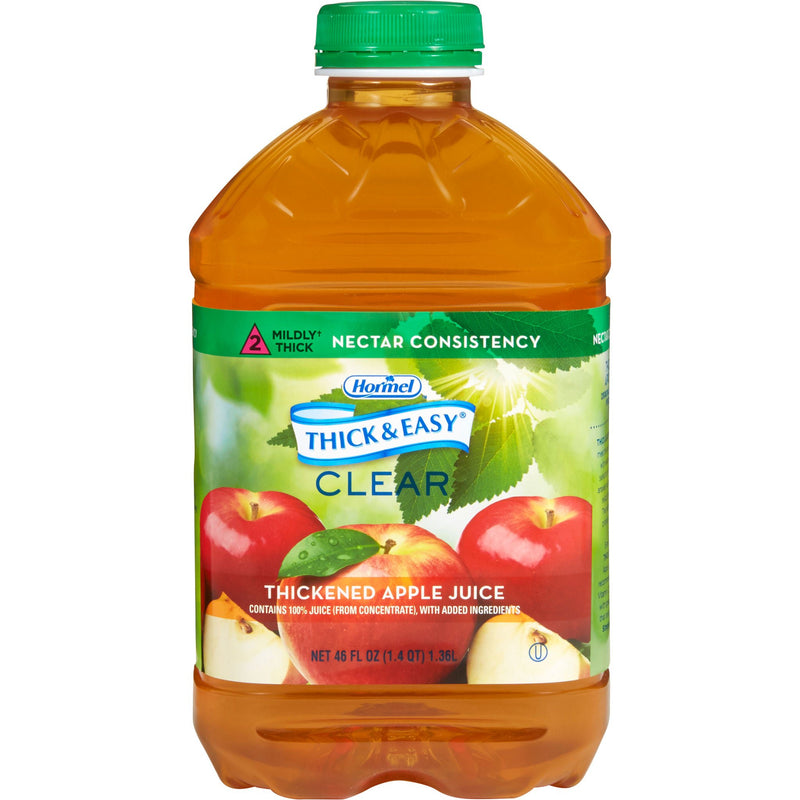 Thick & Easy Nectar Consistency Apple Juice Thickened Beverage, 46-ounce bottle (Case of 6)