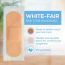 Tru-Colour Skin Tone Adhesive Bandages for Fair Skin Tone Shades (Case of 1500) 