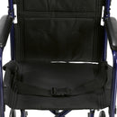 Transport Chair drive 17 Inch Seat Width Fixed Arm Height Swing-Away Footrest Aluminum Frame with Blue Finish