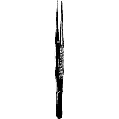 Sklar Black Laser Potts-Smith Dressing Forceps - 10", Straight, Serrated - 90-2306