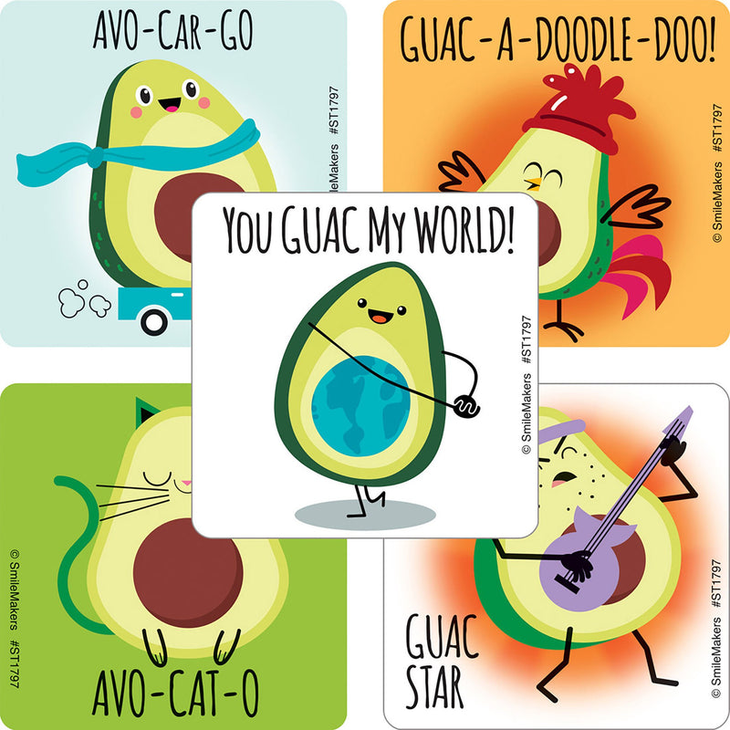 Sticker SmileMakers 100 per Roll Avocado Pea 2-1/2 X 2-1/2 Inch