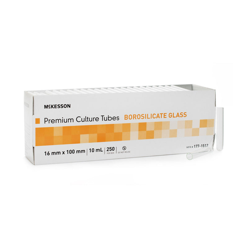 McKesson Plain Glass Test Tube, 10 mL, 16 x 100 mm (Case of 1000)
