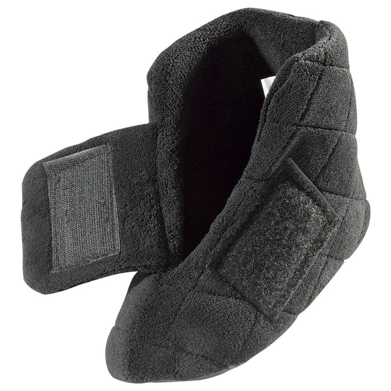 Silverts Women's Extra Wide Swollen Feet Slippers, Black, Large