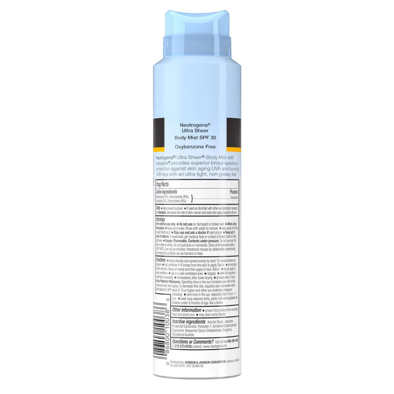 Neutrogena Ultra Sheer Sunscreen Spray, SPF 30 