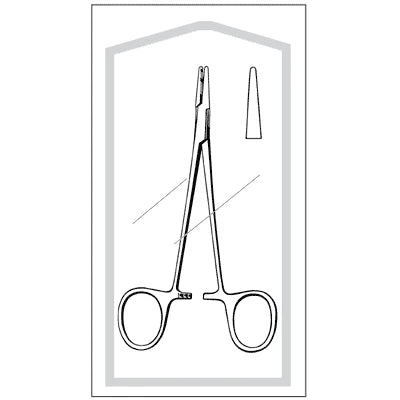 Econo Sterile Halsey / Webster Needle Holder - 5", Smooth, Disposable, CS 25 - 96-2585 