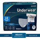 McKesson Premium Discreet Underwear for Men, Heavy Absorbency, Large (Case of 80)
