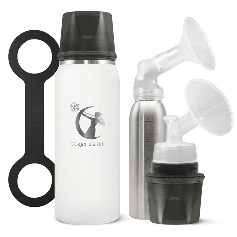 Ceres Chill OG Stainless Steel Breast Milk Chiller Container, White (Case of 12) 