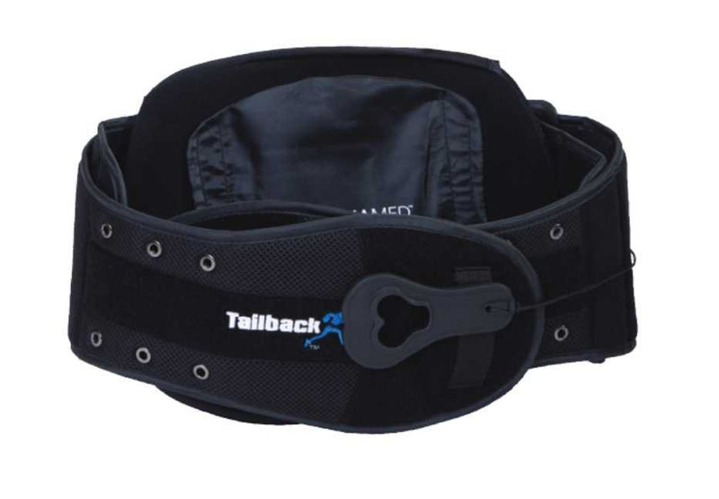 Manamed Back Brace Tailback 42 One Size Fits Most Hook and Loop with Single Pulley System Closure 25 to 56 Inch Waist Circumference Adult 