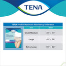 Essity HMS North America Inc Tena ProSkin Maximum Absorbent Underwear for Women, Extra Large (56/CS)