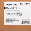 McKesson White Dental Bib, 13-1/2 x 18 Inch (Case of 500)