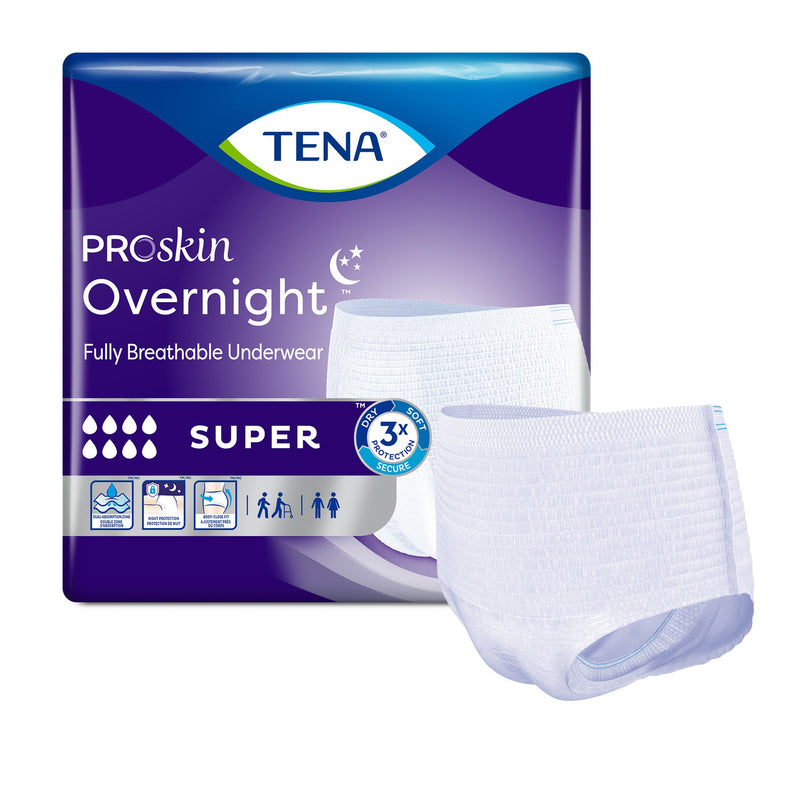 Essity HMS North America Inc Tena ProSkin Overnight Super Fully Breathable Underwear, Large (56/CS)