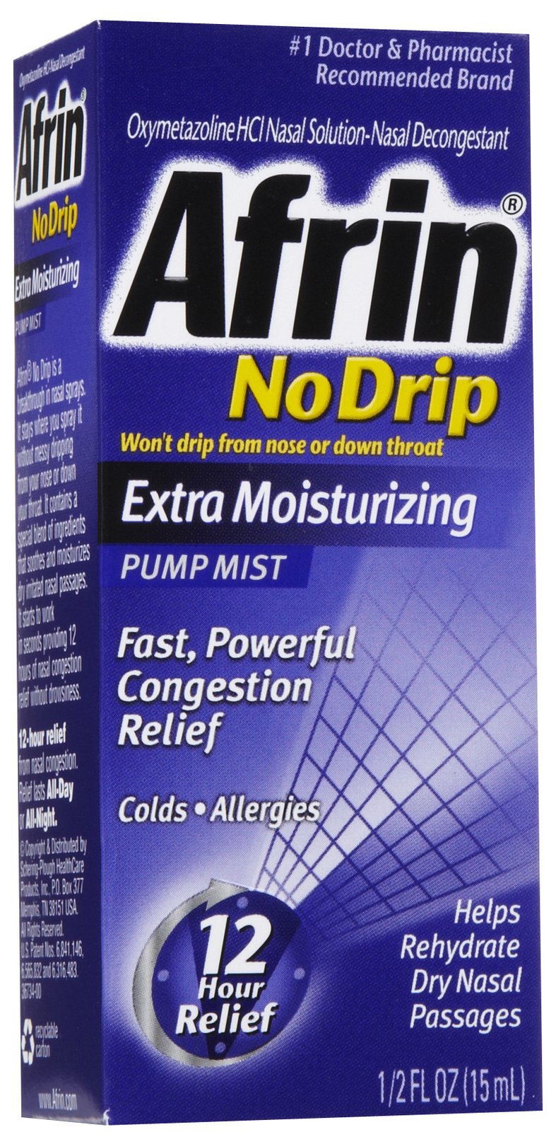 MSD Consumer Care Afrin No Drip Extra Moisturizing Sinus Relief Nasal Spray 