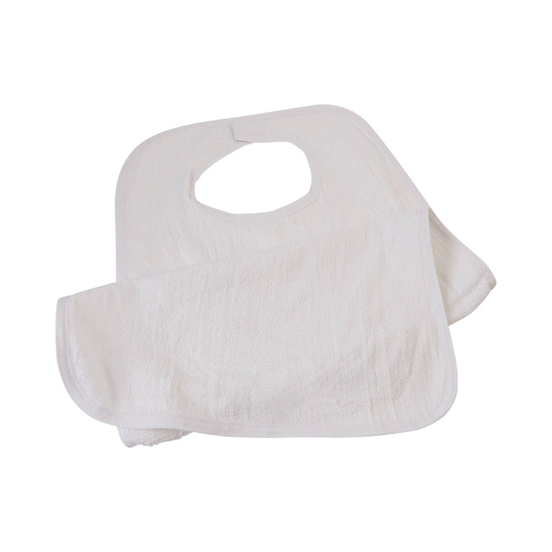 Beck's Classic Terry Adult Bib, White (12/DZ)