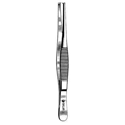 Sklar Tissue Forceps - 6", Straight, 1x2 Teeth, Delicate - 22-1064 