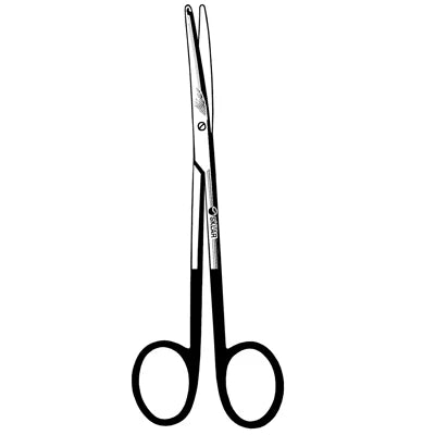 Sklarhone Super-Cut Metzenbaum-Lahey Dissecting Scissors - 4-1/2", Curved, Blunt/Blunt, 1 Razor Edge, 1 Micro-Serrated Edge - 15-3404 