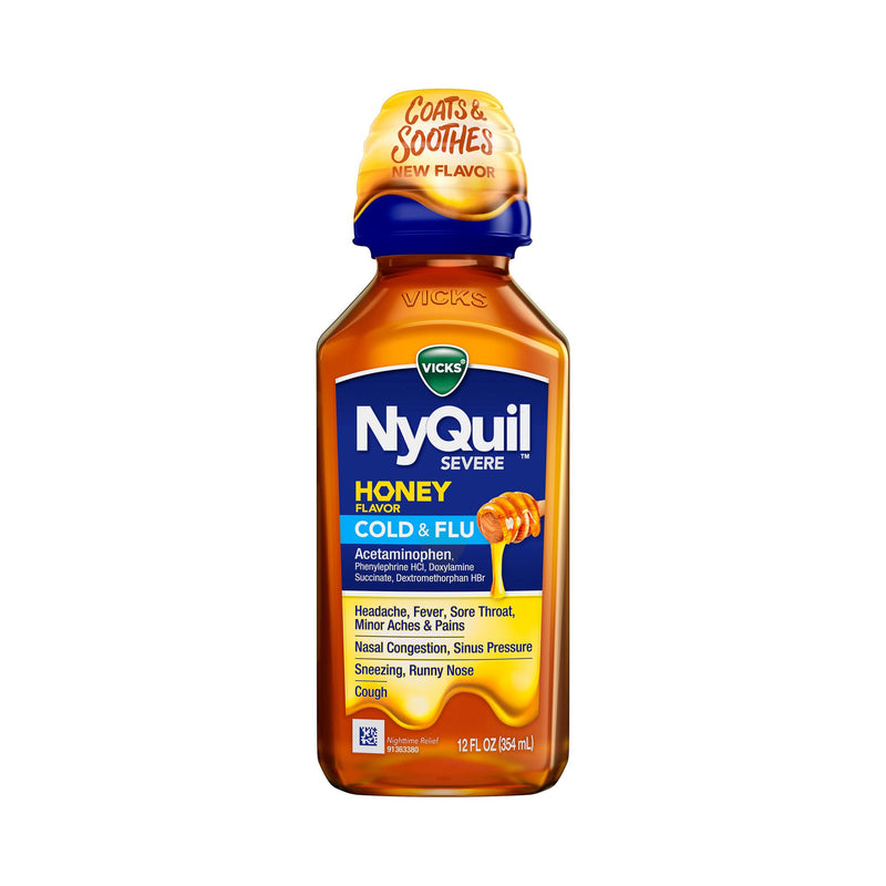 NyQuil Severe Cold & Flu Liquid Honey Flavor (Each)