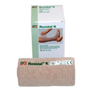 Compression Bandage Rosidal K 4 Inch X 5 Yard Clip Detached Closure Tan NonSterile High Compression (Case of 90)