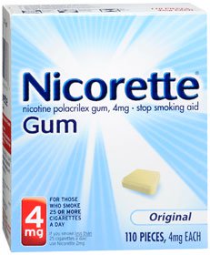 Glaxo Consumer Products Nicorette Stop Smoking Aid Gum 4 mg Original (110/BX) 